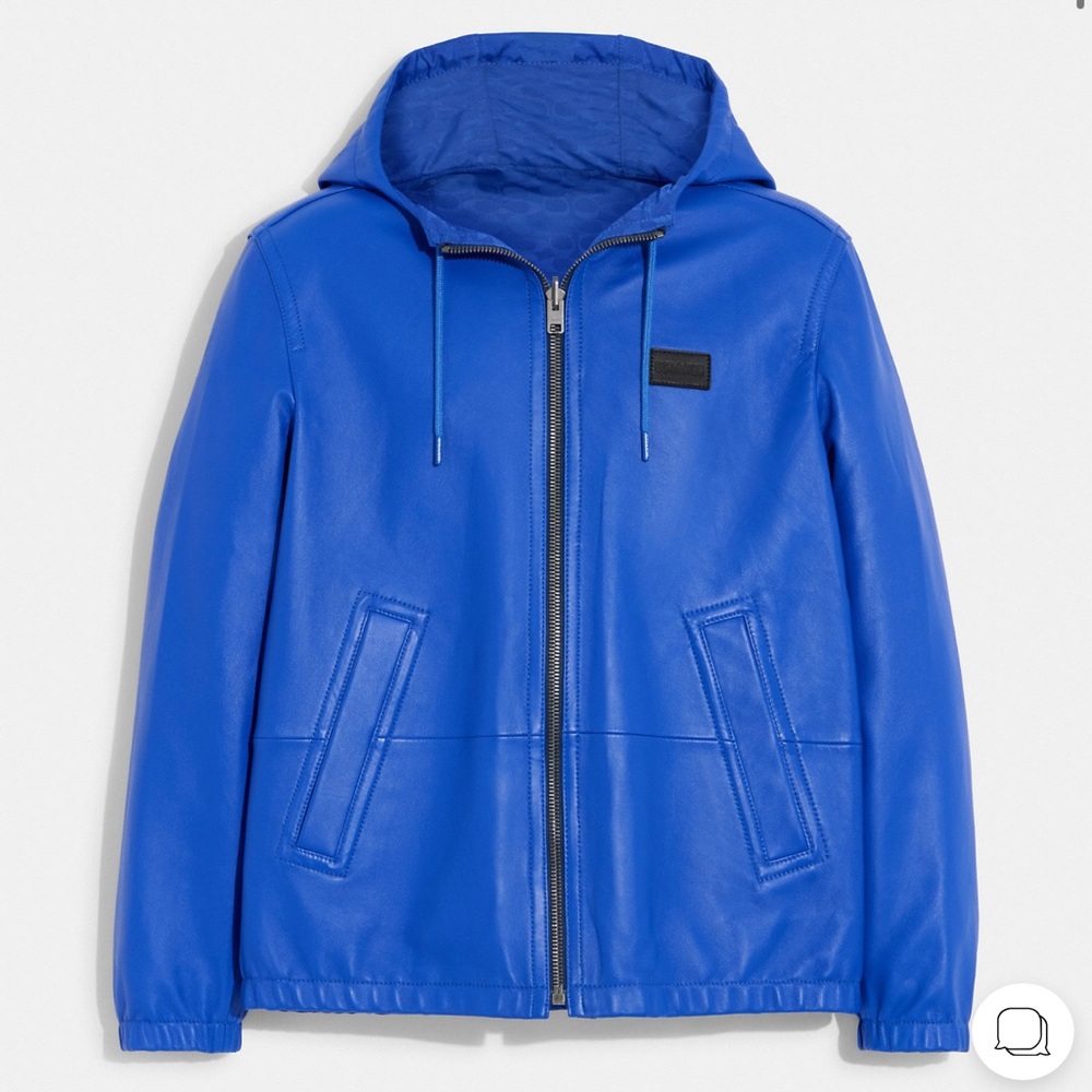 Blue💎💙 Coach Reversible Leather Jacket